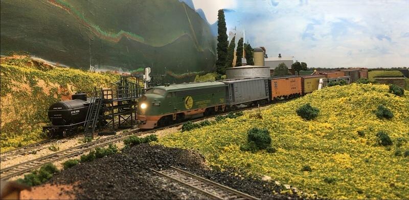 F unit on manifest freight at Wallage Wells