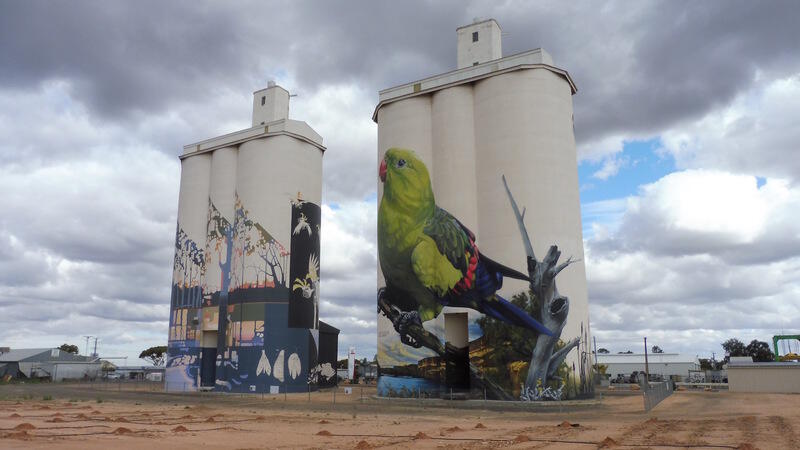 Silo art river side Waikerie 