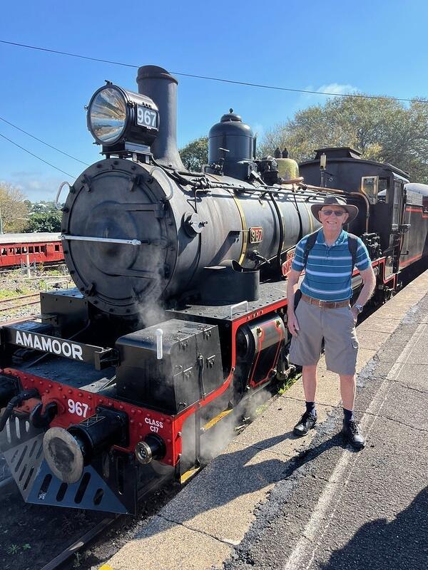 With C17 4-8-0 at Gympie. Mary Valley Rattler trip.