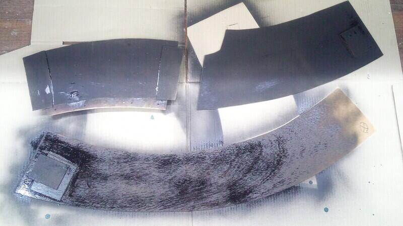 Underside of lids blackened