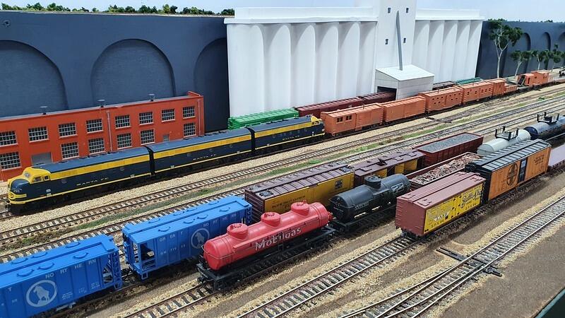 A run with John Holland's work train and my A-B-A F7 diesels